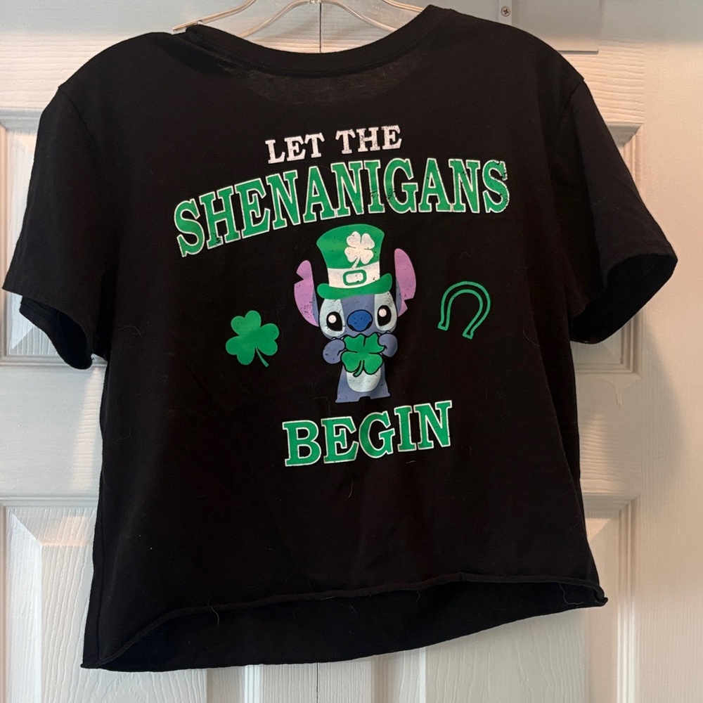 Disney Stitch Saint Patrick’s Day Crop